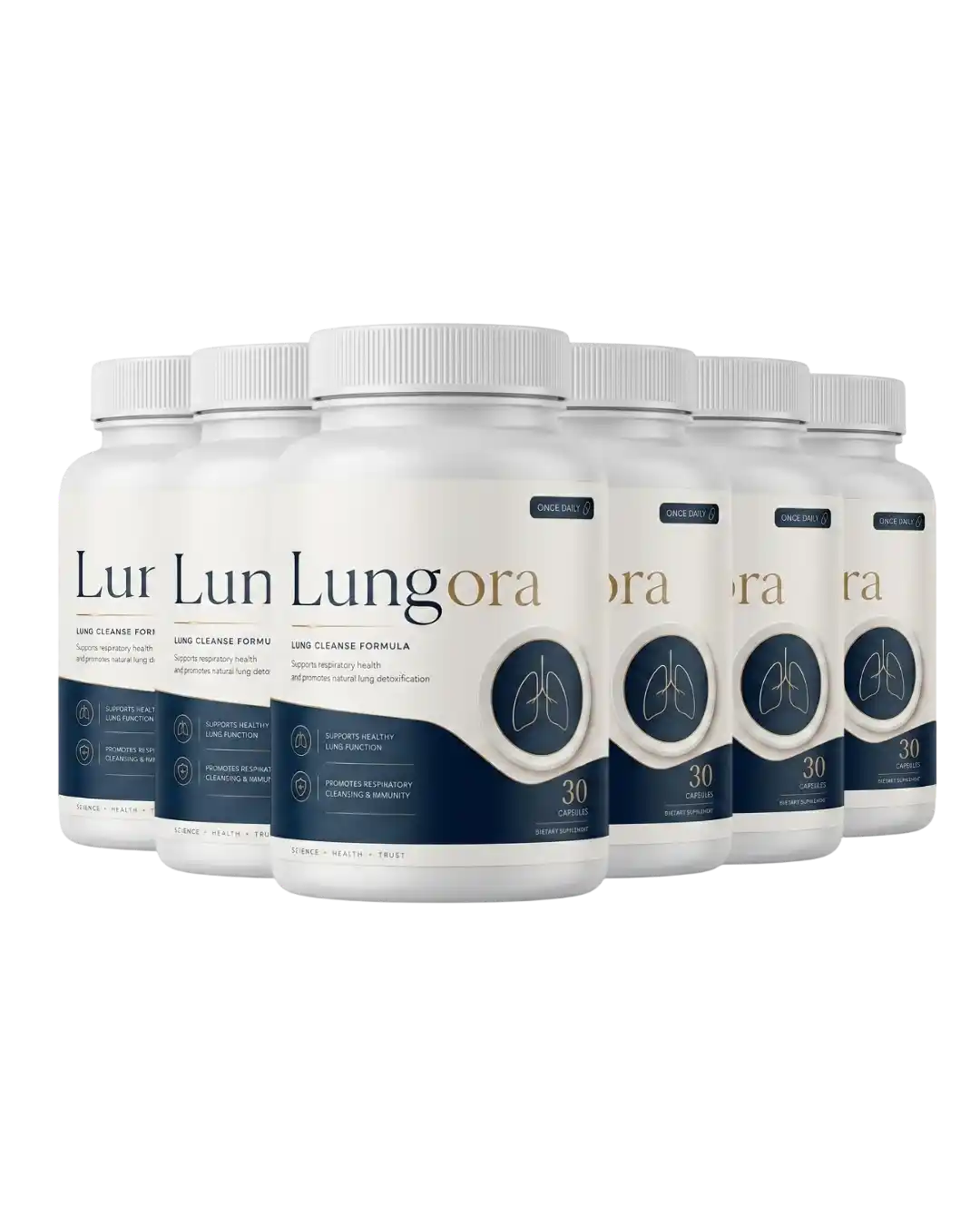 Lungora 6 bottle best value pack &mdash; 180-day supply with free US shipping and 60-day satisfaction guarantee